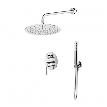 Sprchový set Emporia Fly, s hlavovou sprchou okrągłą 25 cm - měď szczotkowana