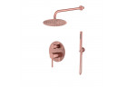 Sprchový set Emporia Fly, s hlavovou sprchou okrągłą 25 cm - měď szczotkowana