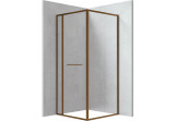 Sprchový kout Deante Square čtvercová 90x90 cm - sklo čiré, profil bronz kartáčovaný