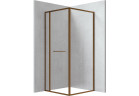 Sprchový kout Deante Square čtvercová 90x90 cm - sklo čiré, profil bronz kartáčovaný