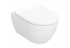 Souprava wiszącej mísy wc Geberit Acanto, skryté mocowania, z techniką spłukiwania TurboFlush, s povrchem KeraTect, se sedátkem klozetovým wolnoopadającą - bílý