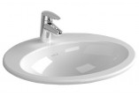 Umyvadlo na postavení na desku Vitra ARCHIPLAN 60x38 cm, bez přepadu - bílá