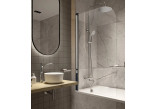 Sprchová zástěna Deante Prozma walk-in 80x195 cm - sklo transparentní, profil broušená ocel