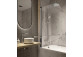 Sprchová zástěna Deante Prozma walk-in 80x195 cm - sklo transparentní, profil broušená ocel