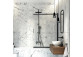 Sprchová zástěna Deante Prozma walk-in 80x195 cm - sklo transparentní, profil broušená ocel