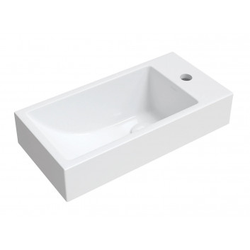 Umyvadlo na postavení na desku Omnires Marble+ 59x31cm bílý lesklá MaltaBP- sanitbuy.pl