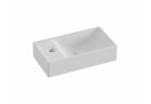 Umyvadlo keramické mini Ravak Veda Wall 40,8x22,2 cm, levé, przeznaczona do instalacji na ścianie, z přepadem. - bílá