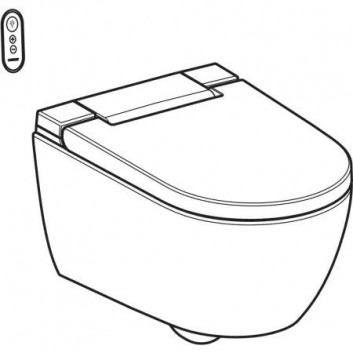 Mísa WC s funkcí higieny intymnej Geberit AquaClean Sela, závěsná, bílá/chrom