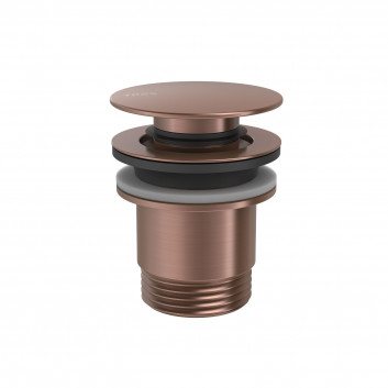 Odtok umyvadlový Tres, click-clack, 63mm, 24-K zlato matné