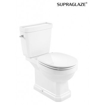 Mísa WC Roca Carmen Rimless do kompaktu 67x37cm odtok dvojitý, bílý- sanitbuy.pl