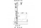 Modul podomítkový Geberit Duofix pro závěsné misek WC, 112 cm, z spłuczką podomítkovou Delta 12 cm
