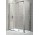 Dveře posuvné Novellini Lunes P 126-132 cm trojdílný, stříbrný profil, čiré sklo