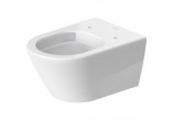 Mísa toaletní závěsná Duravit D-Neo Rimless, 54x37cm, bez rantu spłukującego, připevnění Durafix, 4,5 l, UWL klasa 1 - bílá polomatnýowa