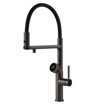 Wc štětka Gessi Ingranaggio, stěnová, z černým ceramiką - Black Kov Brushed PVD