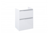 Skříňka koupelnová Roca Gap Pro 60 cm s 2 zásuvkami (do kompletacji s umyvadlem Gap nebo blatem) - bílý lesklá