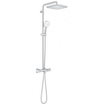 Sprchový systém Grohe Tempesta System 250 Cube s termostatem k montáži na stěnu, s hlavovou sprchou kwadratową 25 cm - chrom