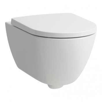 Mísa WC Laufen Pro závěsná, 36,5 x 53 cm, Rimless, s povrchem Clean Coat - bílá
