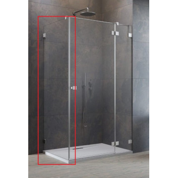 Dveře koutu prysznicowej Radaway Essenza Pro 8 KDJ 100, levé, 1000x2000 mm - sklo čiré, profil chrom