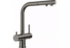 Dřezová baterie Blanco FONTAS-S II, s výsuvnou sprchou - satin dark steel