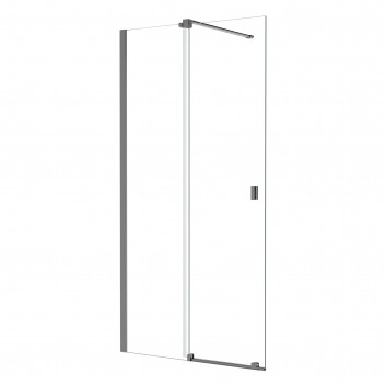 Sprchová zástěna Deante Prozma walk-in 110x195 cm - sklo transparentní, profil černá matnáný