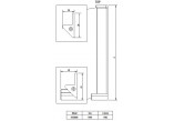 Sprchový kout Deante Square čtvercová 90x90 cm - sklo čiré, profil bronz kartáčovaný