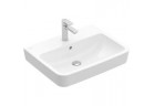 Umyvadlo částečně zápustná Villeroy & Boch O.Novo, 65x46 cm, z přepadem, s otvorem pro baterii, s povrchem CeramicPlus - bílá