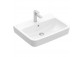 Umyvadlo na postavení na desku Villeroy & Boch O.novo, 55x46cm, z přepadem, otvor na baterii, Weiss Alpin CeramicPlus