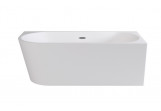 Vana volně stojící Besco Zoya 150x75 cm, pravé, bílá, klik-klak z přepadem i maskownica bílá