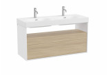Skříňka koupelnová Roca Gap Pro 60 cm s 2 zásuvkami (do kompletacji s umyvadlem Gap nebo blatem) - bílý lesklá