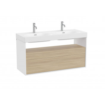 Skříňka koupelnová Roca Gap Pro 60 cm s 2 zásuvkami (do kompletacji s umyvadlem Gap nebo blatem) - bílý lesklá