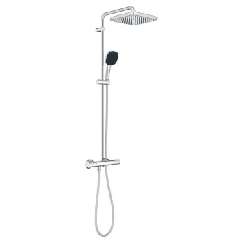System vannovásprchový Grohe Tempesta System 250 Cube s termostatem k montáži na stěnu, s hlavovou sprchou kwadratową 25 cm - chrom