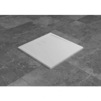 Akrylátová sprchová vanička Ronal Cinco 90x90 cm, čtvercová - bílý matnáný