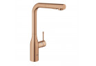 Dřezová baterie Grohe Essence páková, s výsuvnou sprchou - měď (Brushed Warm Sunset)