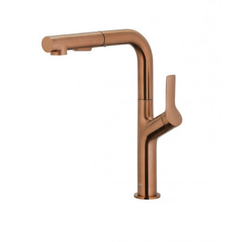 Sprchový set KFA Malaga Brushed Rose Gold sprchový s baterií termostatickou - měď szczotkowana PVD