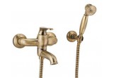 Vaňová baterie se sprchovým systémem Omnires Art Deco - antický bronz