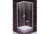 Čtvercový sprchový kout BLRV2 80 Ravak Blix przsuwna czteroelementowa z wejściem z rogu, połys + transparent
