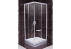 Čtvercový sprchový kout BLRV2 80 Ravak Blix przsuwna czteroelementowa z wejściem z rogu, połys + transparent