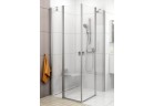 Čtvercový sprchový kout CRV2-120 Ravak Chrome z wejściem z rogu, bílá + transparent