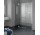 Lítací dveře Kermi Filia XP 1-křídlové z 2 pevnými segmenty, otwierane w lewo, szer. 110 cm, wys. 200 cm, stříbrný profil, sklo čiré z KermiClean