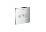 Ventil uzavírací Hansgrohe ShowerSelect dla 3 přijímačů, podomítková montáž, Vnější komponent, chrom