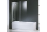 Vanová zástěna Novellini Aurora 2 - 120x150 cm, stříbrný profil, sklo čiré