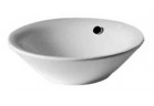 Umyvadlo Duravit Starck 1, na postavení na desku, o průměru 53 cm, bezotworowa, Bílý Alpin