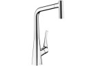 Dřezová baterie s výsuvnou sprchou Hansgrohe Metris z przęłącznikiem