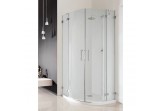 Sprchový kout Radaway Euphoria pdd čtvrtkruhový s dveřmi dvoudílnými, 800x2000 mm, část pravá, sklo čiré