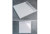 Sprchová vanička z konglomerátu SanSwiss Ila čtvercová 900x900mm, bílá
