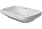  Umyvadlo Duravit DuraStyle, 60x38 cm, broušené, bez otvoru pro baterii, Bílý Alpin WonderGliss