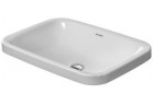 Umyvadlo na postavení na desku, Duravit DuraStyle, 60x43 cm, bez otvoru pro baterii, Bílá Alpin WonderGliss