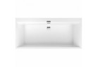 Vana obdélníková Villeroy&Boch Squaro Edge 12, 180x80 cm s nohama i systemem przlewowo-odtokovom, Quaryl, bílý Alpin