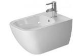 Bidet stojící, Duravit Happy D.2, 365x570, 1-otvorový, Bílá Alpin WonderGliss