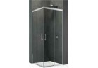 Čtvercový sprchový kout Novellini Kali A-H pravé/levé, zakres regulacji 77-78,5, stříbrný profil, čiré sklo